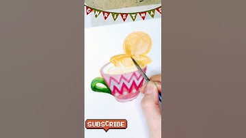 CHRISMAS ART| HOW TO DRAW THE GINGY IN A MUG| SPEEDPAINT | GOUACHE TUTORIAL | ART VADER 2022 #SHORTS