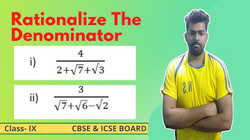 Rationalize the denominator |  Denominator contains three terms | Number system | Class 9th #RTDHOTS
