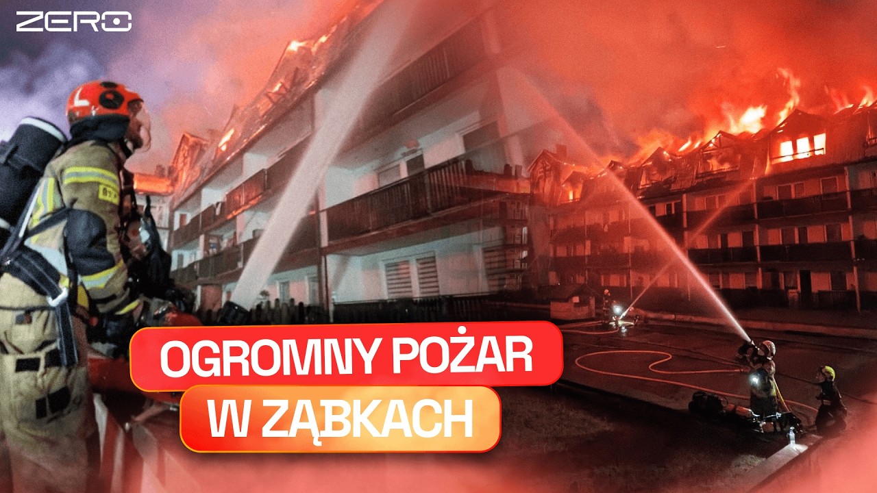SETKI OSÓB BEZ DACHU NAD GŁOWĄ - OGROMNY POŻAR OSIEDLA POD WARSZAWĄ