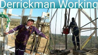 Derrickman Work On Monkey Board Part 6 ! Drilling Rig SLB ! #rig #shortsvideo #oilandgas #shorts