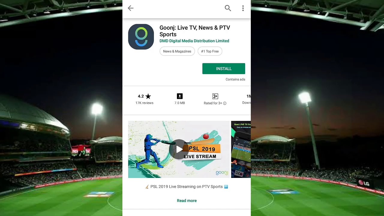 How to Watch free Matches in Mobile | Goonj App