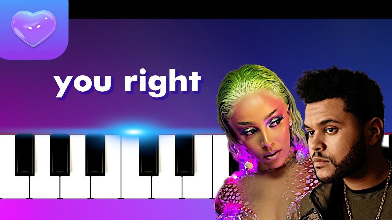 Doja Cat, The Weeknd - You Right | Piano Tutorial Doja Cat, The Weeknd - You Right | Piano Tutorial