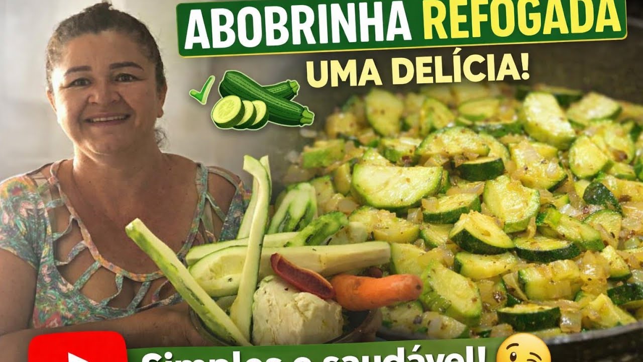 Abobrinha refogada É realmente uma delícia Simples de fazer saudável e combina com quase tudo￼