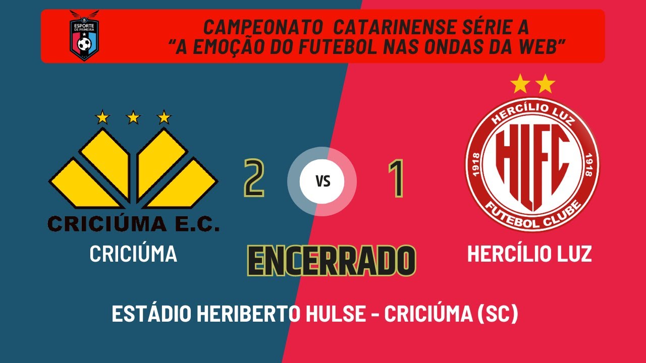 CRICIÚMA X HERCÍLIO LUZ | CATARINENSE 2024 | QUARTAS DE FINAL VOLTA ...
