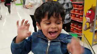 Kids Doing Shopping -- Asda - Supermarket Trolley Cart