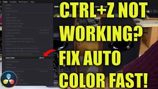 Fix Ctrl+Z Not Working on Auto Color in DaVinci Resolve