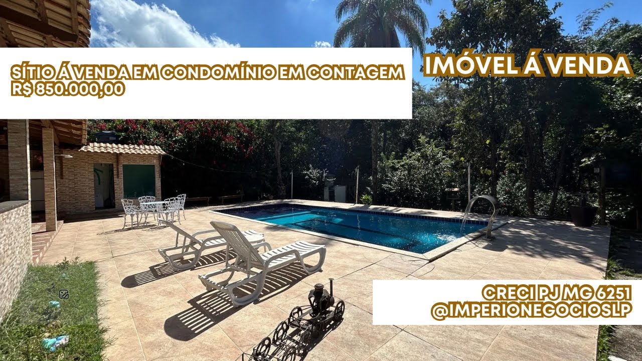 SÍTIO A VENDA EM CONDOMÍNIO FECHADO EM CONTAGEM/MG
