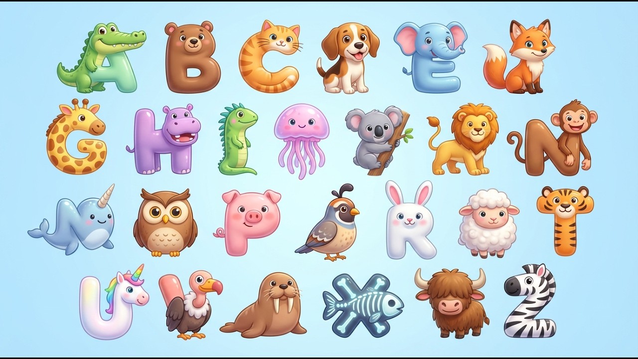 ABC Kids Learning Songs - Fun Alphabet A For Apple | New ABC Songs