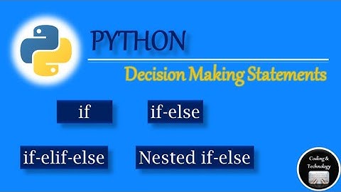 Python - Decision Making Statements | Python Programming | Ep#7 | Coding & Technology