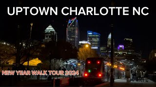 Charlotte North Carolina: Relax Walking Tour Night Time on New Year 2024