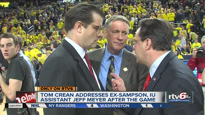 Coach Crean's heated exchange with Michigan's Jeff...