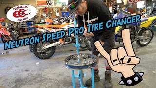 NEUTRON SPEED PRO DIRT BIKE TIRE CHANGER | Review | Mousse Changer | Rabaconda | Highland Cycles