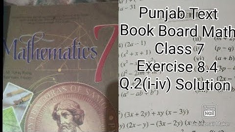 7th Class Math Chapter 8 Exercise 8.4-Q.2 | Class 7th Math Unit 8 Punjab Text Book Board Math 7