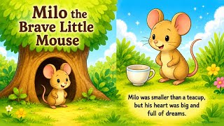MILO THE BRAVE LITTLE MOUSE #shortstories #kidsvideos #bedtimestories #english #how 