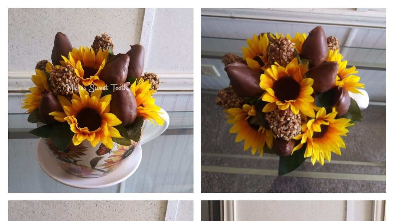 How to Make a Strawberry sunflower: Bouquet,Arrangment - YouTube