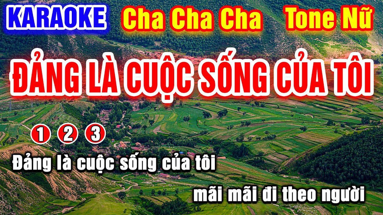 Đảng Là Cuộc Sống Của Tôi Tone Nữ Karaoke Cha Cha Cha | Beat Hay Dễ Hát | PVQ Karaoke