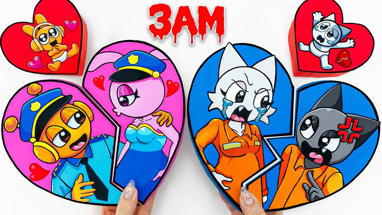 💖Paper DIY💖 UNBOXING SPRUNKI Family Police vs Family Thief MYSTERY BOX at 3 AM! How Make Blind Box