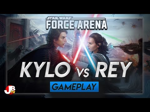 Kylo Ren vs Rey 2v2 in Star Wars: Force Arena