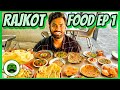 Rajkot food tour  episode 1 kathiyawadi breakfast  veggie paaji