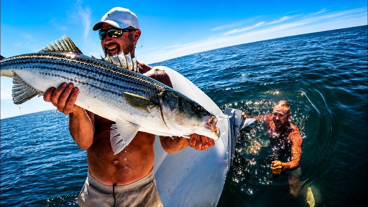 Thumbnail for A new Way to Catch Tough Striped Bass for us (episode 2)