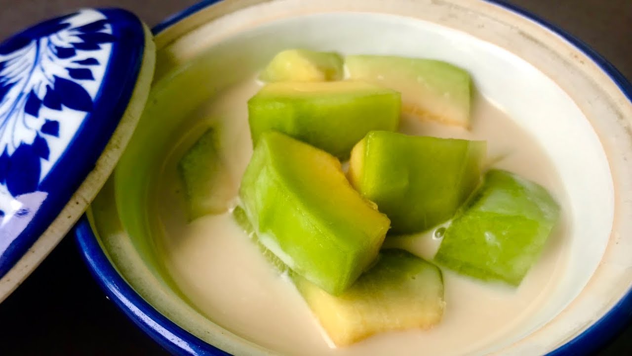น้ำกะทิแตงไทย ขนมหวานโบราณ ทำง่ายมาก#น้ำกะทิแตงไทย