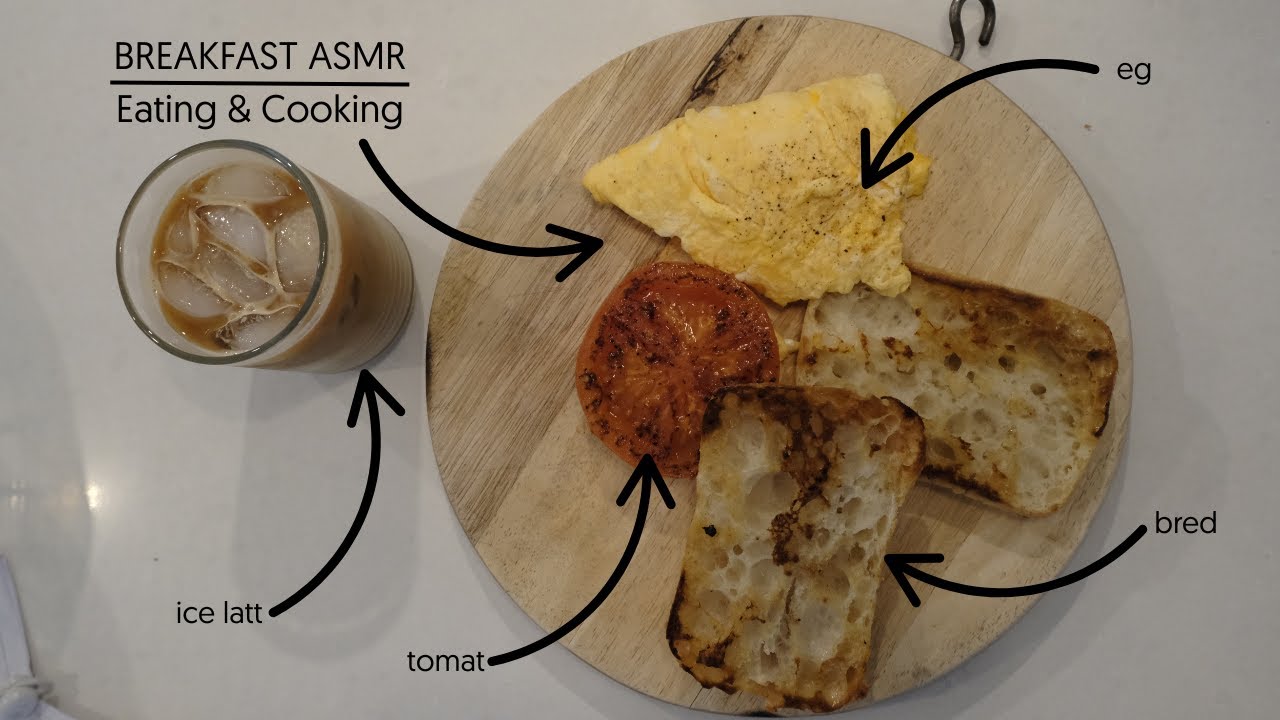 FIRST ASMR VIDEO | Eating & Cooking Breakfast