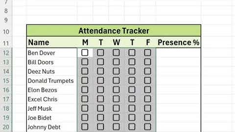 Track attendance in easy way #Excelbasics #professionaldevelopment #skills #shorts 