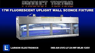17W Fluorescent Uplight Wall Sconce Fixture - 1325 Lumens - 10 163 Soow Cord