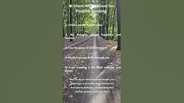 Positive Thinking & Mindset Shift/ Positive affirmations