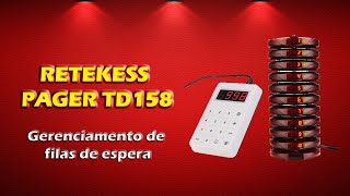 Pager TD158 retekess para gerenciar filas em restaurantes, bares, clínicas médicas e hospitais.