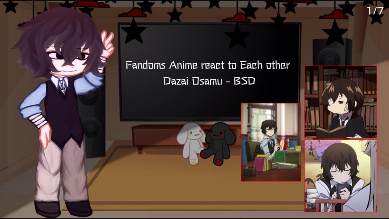 Фандомы аниме реагируют друг на друга || Дазай Осаму//BSD || 1/7