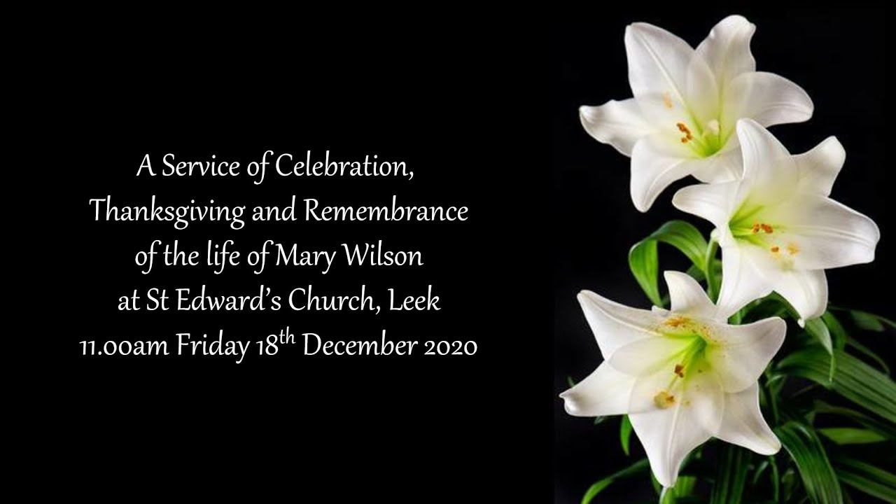 Funeral of Mary Wilson Friday 18th December 2020 - YouTube