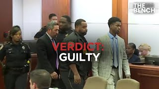 GUILTY: Antonio 'AJ' Armstrong Jr. convicted of murdering his parents