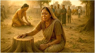 Woman Cries as Her 20-Year-Old Tree Is Cut Down | Villagers Protest in Tears