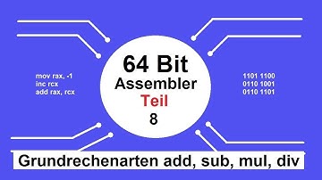 008 Tutorial 64 Bit Assembler deutsch add sub mul div
