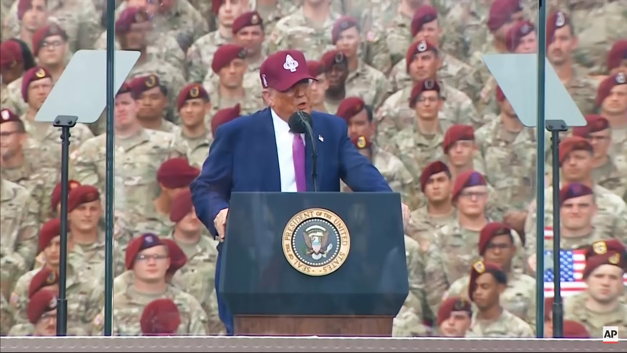 BLOODTHIRSTY Trump delivers VILE SPEECH to military audience