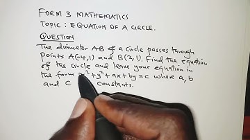 FORM 3 MATH: Equation of a circle
