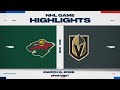 Ref:tt80o_NG6lQ Nhl highlights | wild vs. golden knights - march 6, 2026
