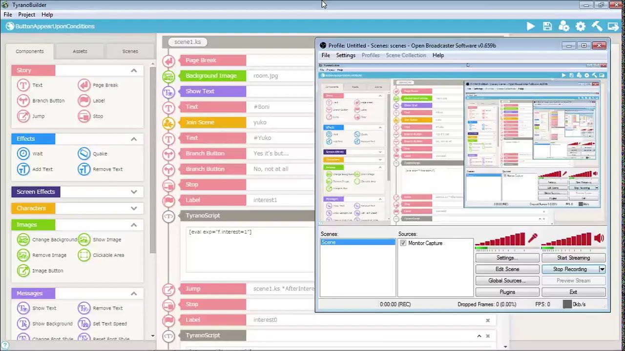 [TyranoBuilder 1.7] ---Show Button Upon Conditions