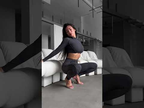 Темно-сірі легінси для тренувань з швами на зовні, лосіни з імітацією білизни, відео 1