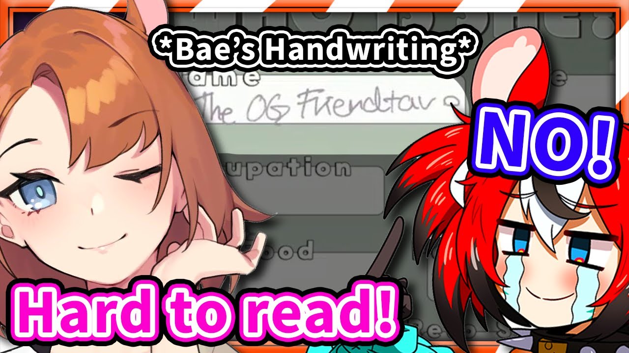 Bae Can't Believe Even Friendtaro Thinks Her Handwriting is Bad 【HololiveEN】