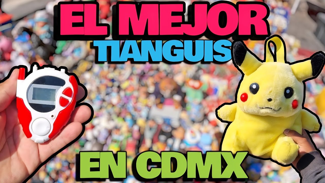 Visitamos EL MEJOR TIANGUIS de CDMX y esta lleno de chacharas #pokemon #digimon #knd #promocionales