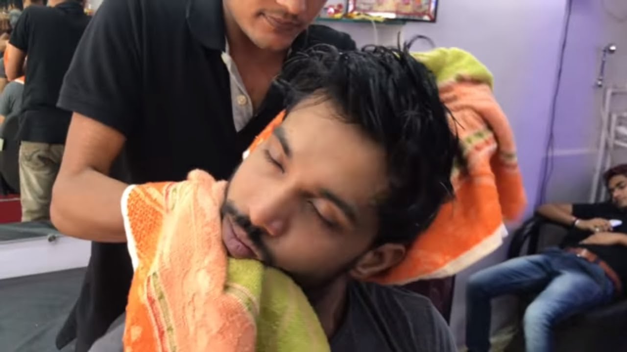 Asmr Indian Barber Gentle Head Massage With Neck Cracking By Bhairav Youtube