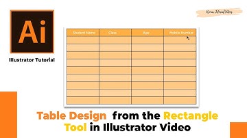 Making of Table from the Rectangle Tool in Illustrator Video Tutorial 5 December