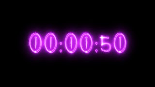 Purple vampire neon timer 50 seconds (stopwatch)