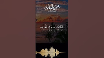 سورة الملك #reels #اكسبلور #المصحف #viralvideo #القرآن_الكريم