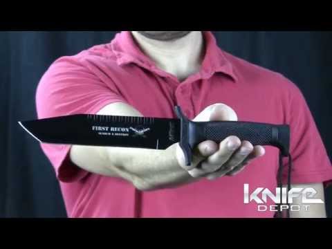 MTech First Recon Black Survival Knife @ Knife Depot