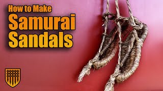 How to make Japanese Samurai Sandals: Traditional Zori Straw Sandals for Samurai Armor