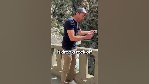 How to Measure ANY Cliffs Height with a Rock   #measurement #bungiejumping