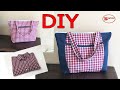 CONTRAST ZIPPER TOTE BAG FROM OLD CLOTHES | TRANSFORM OLD CLOTHES INTO SOMETHING NEW